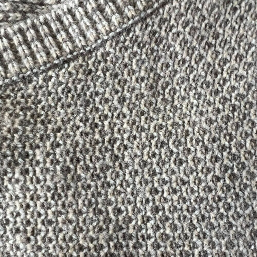 Joseph Abboud Gray Waffle Knit Long Sleeve Wool Nylon Sweater Size Medium - Picture 7 of 10